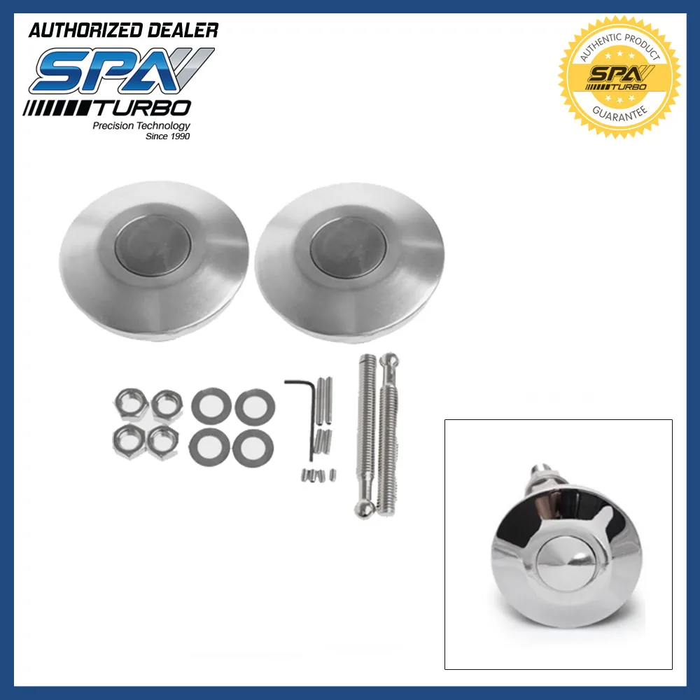 Hood pin lock Quik Latch Low Profile Push Button Billet Hood Pins lock