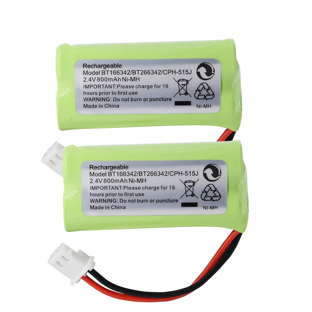 BT-166342 2,4 V 800mAh 2* AAA Ni-MH аккумуляторная батарея для беспроводного телефона BT-166342