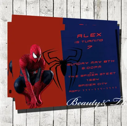 personalized spiderman party invitations spiderman invites birthday