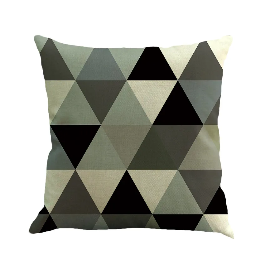 45x45 креативный Модный чехол с геометрическим принтом, хлопковая льняная квадратная наволочка для подушки, мягкая подушка, квадратная наволочка - Цвет: 6