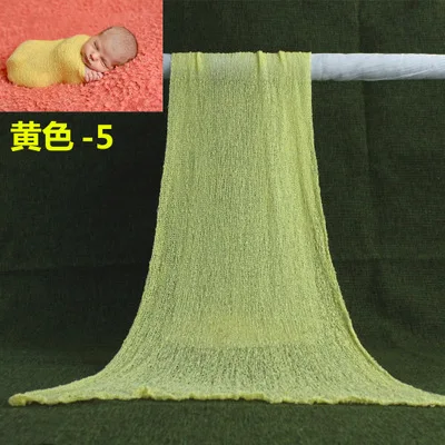 40*150 см реквизит для фотосъемки новорожденных детские фото обертывания растягивающееся набивное одеяло для новорожденных аксессуары для фотосессий 20 цветов - Цвет: Цвет: желтый