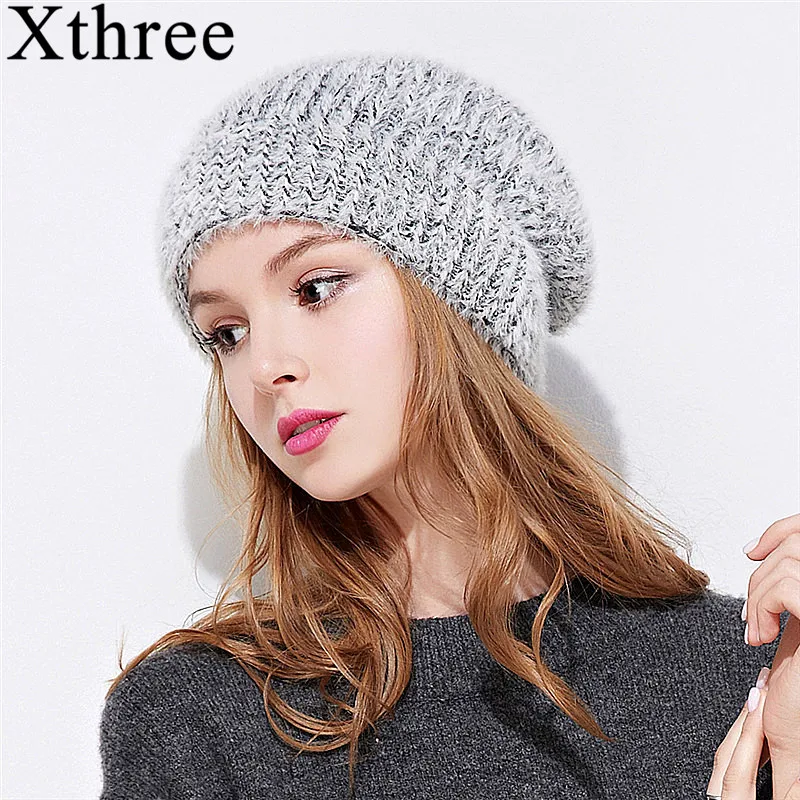 

Xthree winter knit cap beanie hat for women Double-deck warm Hat Female spring Women Gravity Falls Cap