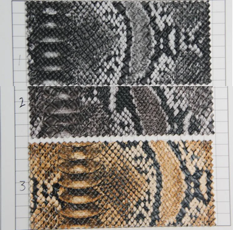 High imitation Snake Print leather / golden Snake Print skin / flower ...