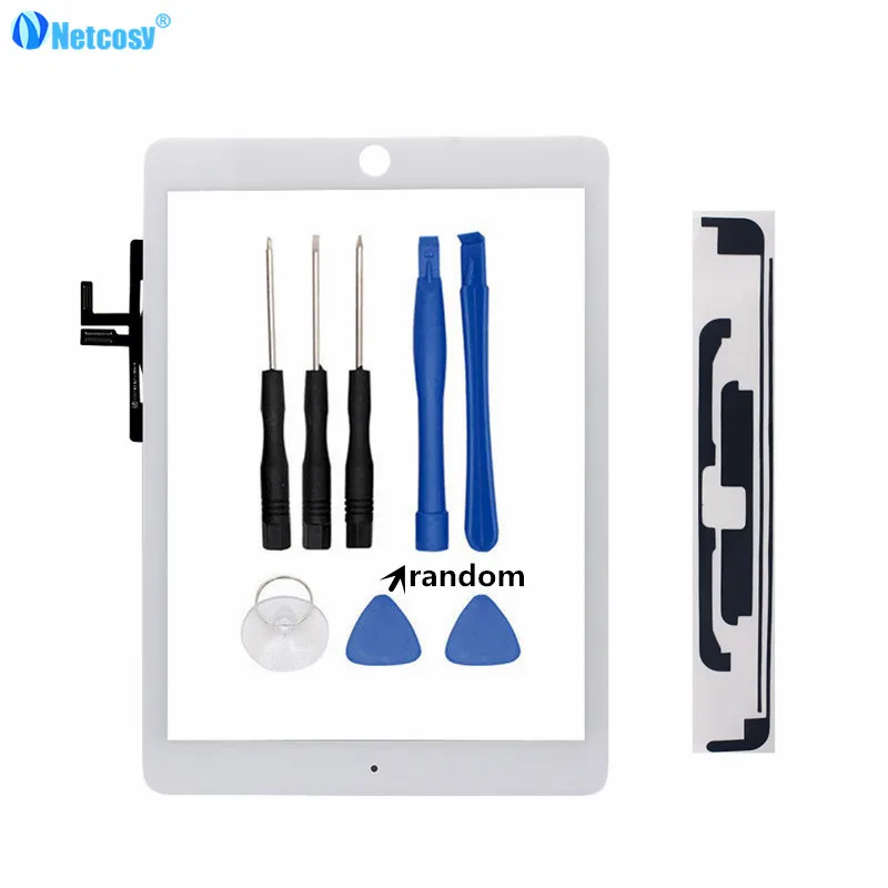 Netcosy Tablet Touch panel For ipad Air 1 A1822 A1823 Touch screen digitizer without home button For ipad 5 A1822& Tapes & Tools