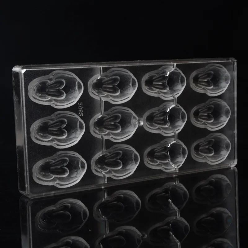 3D Пасхальная форма кролика из поликарбоната шоколадная конфеты инструменты для