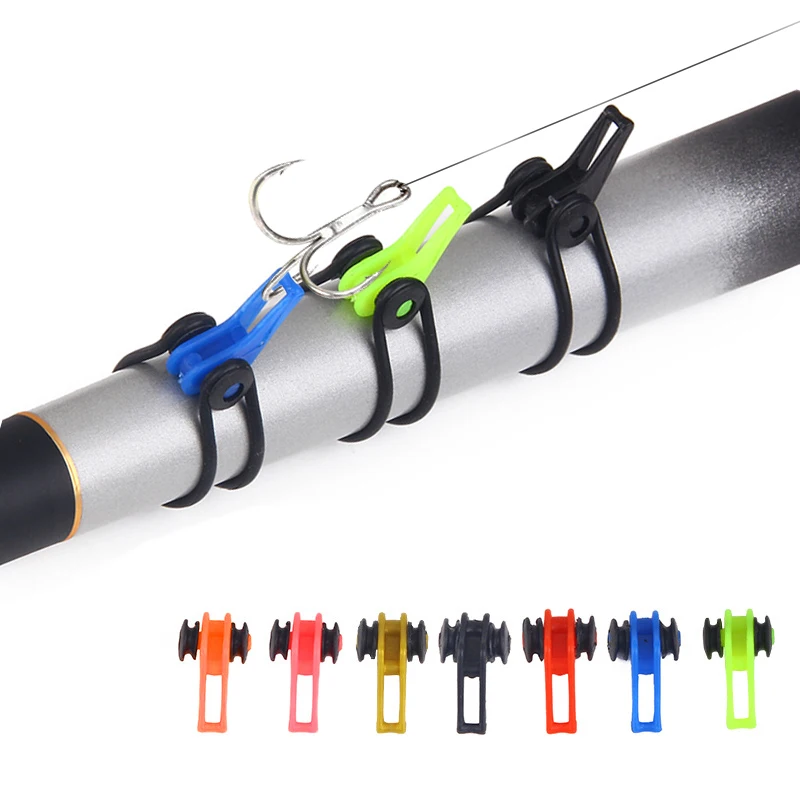 

ONLY LURE 10Pcs/Bag Plastic Fishing Hook Keeper for Fishing Rod Pole Fishing Lures Bait Safety Holder Fishing Accessories