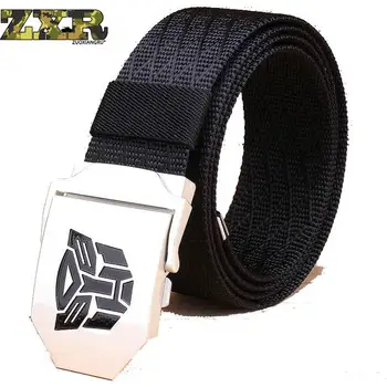 

Fashion Men Tactical Belt Skull Metal Tactics Woven Belt Canvas Belt Casual Pants Cool Wild Gift For Men Belts Skull Large Size
