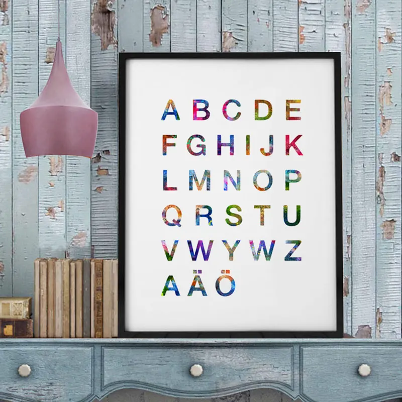 Us 5 99 Letters Of An Alphabet Wall Art Nursery Kids Bedroom Decor Watercolor Painting New Born Gift In Us 5 99 Letters Of An Alphabet Wall Art Nursery Kids Bedroom Decor Watercolor Painting New Born Gift In