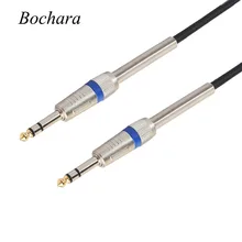 Best Price 6.5mm to 6.5mm Stereo Audio Cable Male to Male With Spring Coil Protective For Electric Guitar Mixer 1.8M 3M 5M 10M