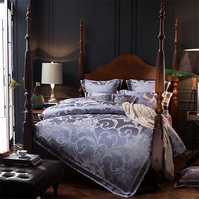 European Style Luxury Jacquard High Quality Bedding Set Queen King Size Duvet Cover Bed Sheets