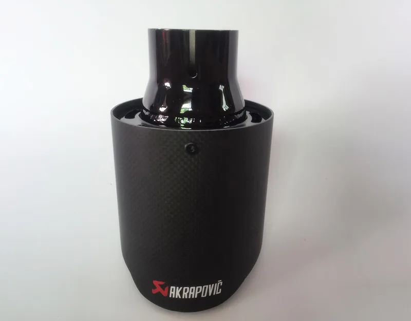 Автомобильный глушитель, 1 шт., Akrapovic, для автомобиля, яркий, из углеродного волокна, выхлопные трубы, один глушитель, наконечники, насадка для глушителя