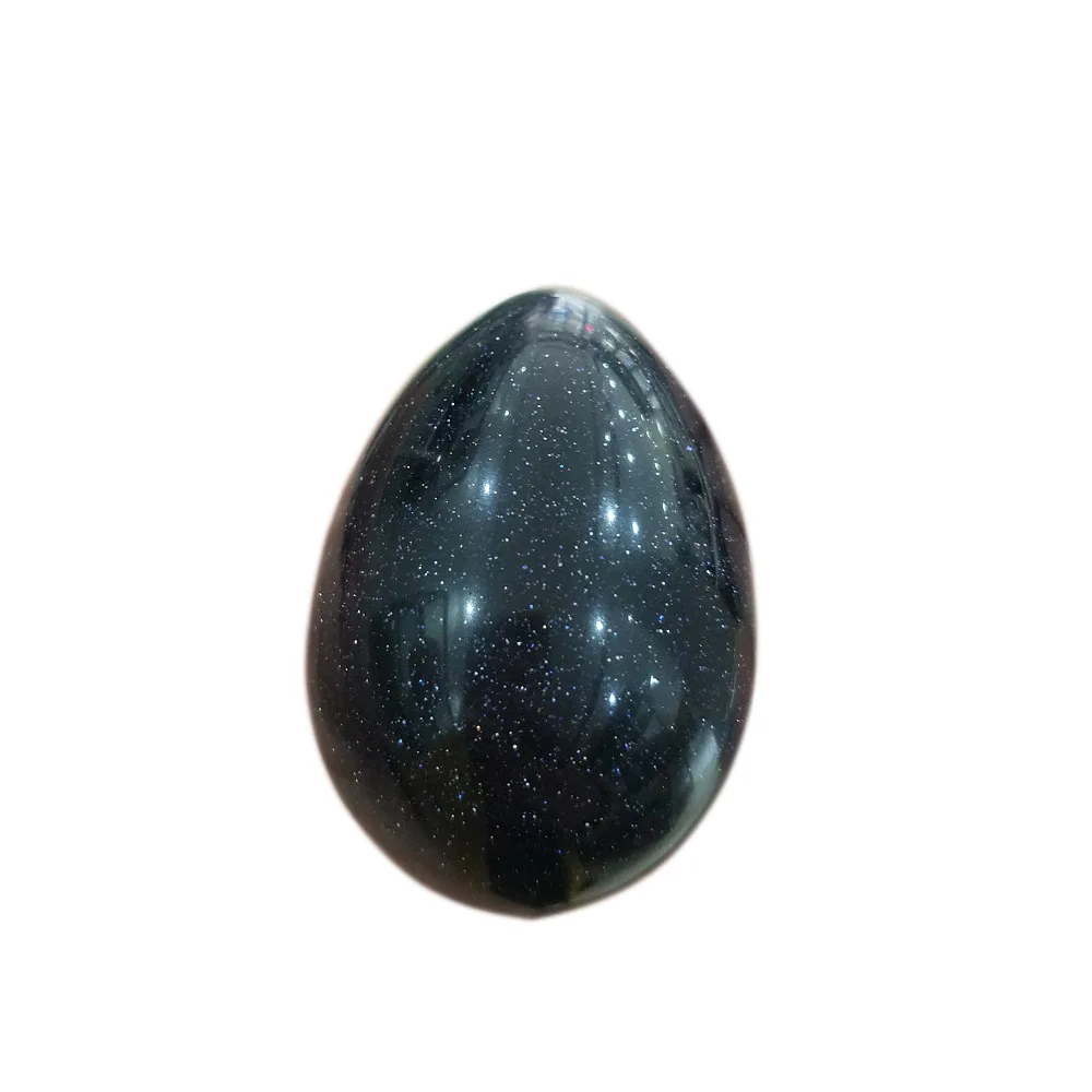 

Crystal eggs Yoni Egg Natural Crystal Blue Sand Stone undrilled Rock Quartz Oval Healing Meditation Eggs Massage Tool