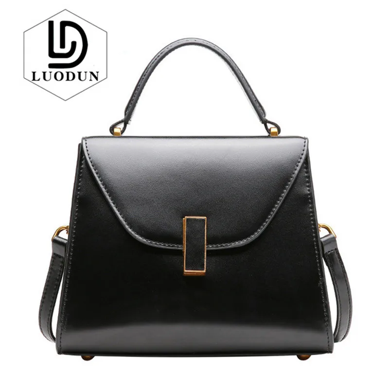 

LUODUN High Quality New Europe Style Simple Generous Ladies Tote Handbag Female New Retro Simple Wild Bag Messenger Bag
