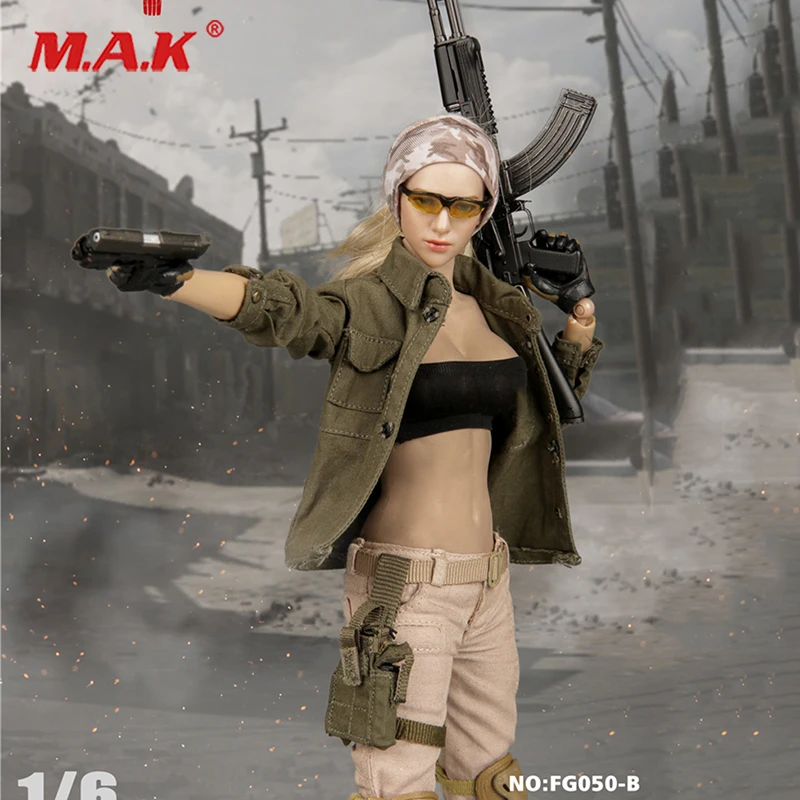

Toys 1/6 Female Shooter Suits Set FG050 VIP Security Group clothing set For 12" PH Action Figure body FX01/FX02 Doll
