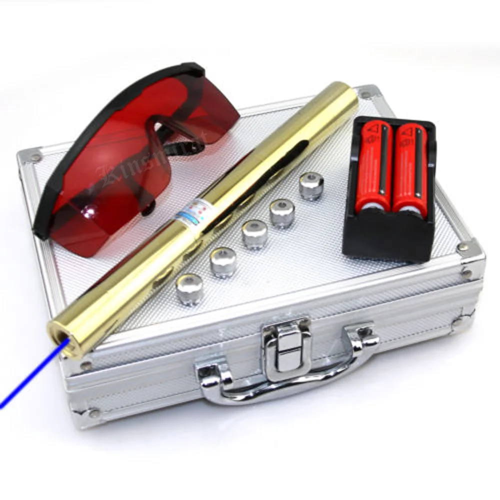 

High power all copper Most Powerful Blue Laser sight Pointer 450nm1000m Focusable burn match candle lit cigarette