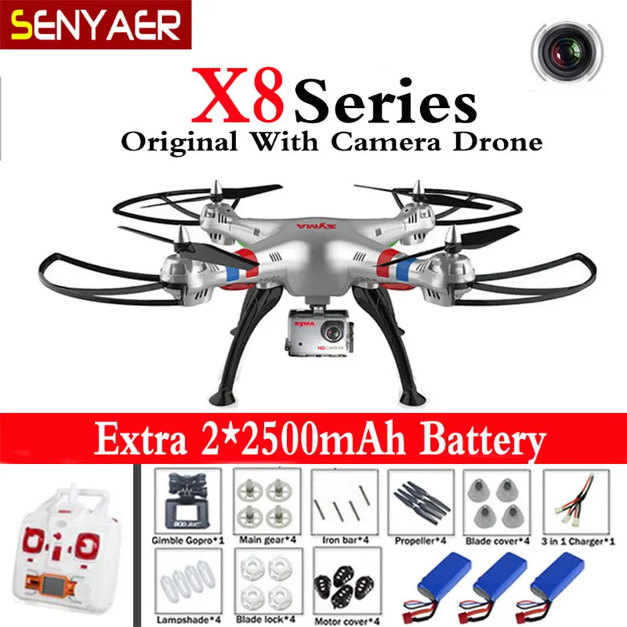Buy Cheap SYMA X8G X8C X8W Drone 2.4G 4ch 6-Axis RC Helicopter With FPV Wide Angle Headless 5MP Camera Professional CAM Quadcopter Toys