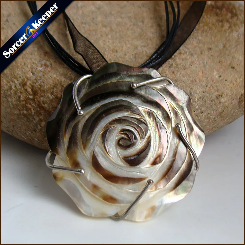 Ожерелье цепочка женское из натуральной перламутровой ракушки SKA33|mother of pearl