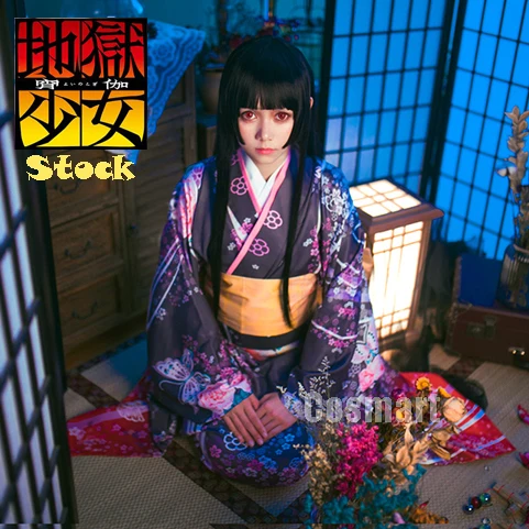 [Фото] аниме Jigokushoujo рисунок Enma Ai Shoja платье кимоно форма маскарадный костюм на