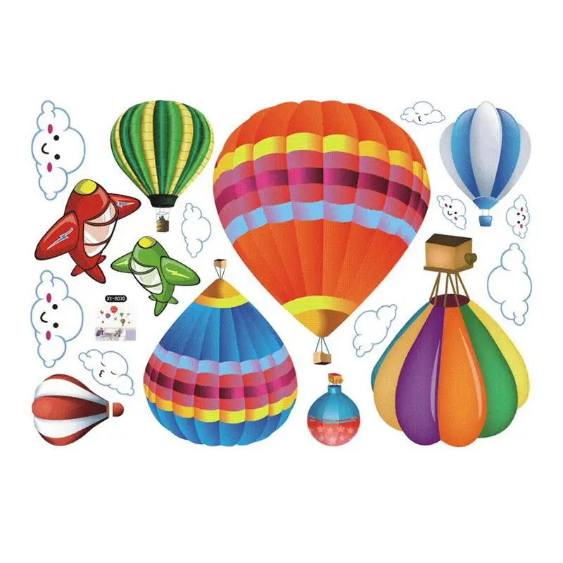 

Removable Creative Hot air Balloon Aircraft and Smile Clouds Wall Sticker for Decals Kids Room Wall Birthday Party Decorations