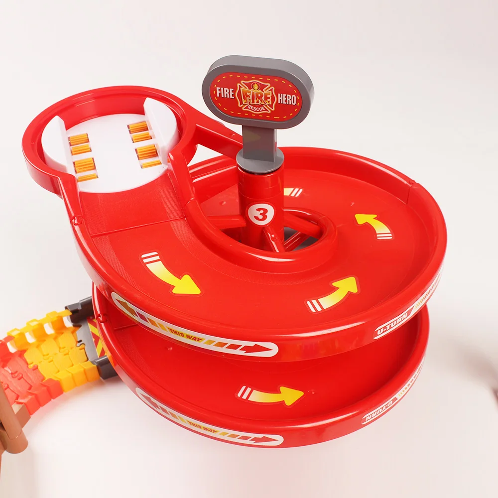 Набор для детей DIY Assembly Play Park Station Magic Glow Tracks Fire Car с обучающими игрушками и