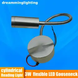 Led light reading гибкие Прицепы RV лодка кровать стены стол кровать свет настольная свет настенного/серебристый/черный 3 Вт 220 В/12 В