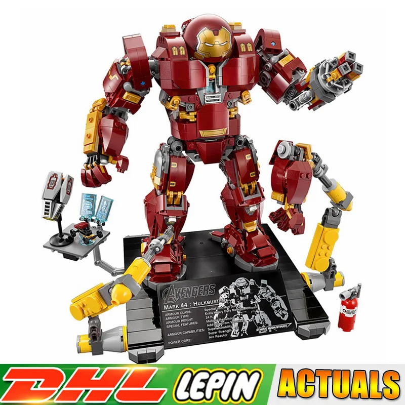 

IN STORE Lepin 07101 1527Pcs Super Hero Toy Iron Man Anti Hulk Mech Set Building Bricks Blocks Toys Compatible LegoINGlys 76105