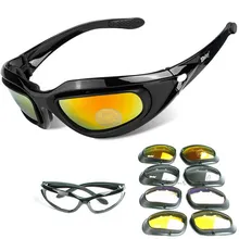 Мужские поляризационные Тактические Солнцезащитные очки, армейские очки, пустыня, 4 линзы, уличные, УФ-защита, спортивные, охотничьи, военные, походные солнцезащитные очки