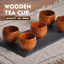 Деревянный винный натуральный кружка деревянная чашка мини деревянная чашка Прочный ручной работы кофе подарок на день св