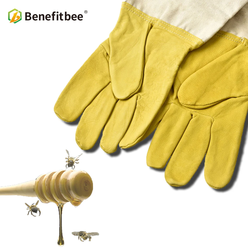 Benefitbee Bee Gloves Sheepskin Anti-bee Apicultura Beekeeping Tools For Beekeeper Protective Glove Canvas Beekeeping Equipment Benefitbee Bee Gloves Sheepskin Anti-bee Apicultura Beekeeping Tools For Beekeeper Protective Glove Canvas Beekeeping Equipment