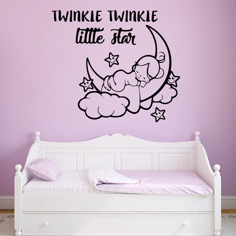 

Hot twinkle twinkle little star Wall Sticker Pvc Wall Art Stickers Modern Fashion Wallsticker Removable Vinyl Mural Wallpaper