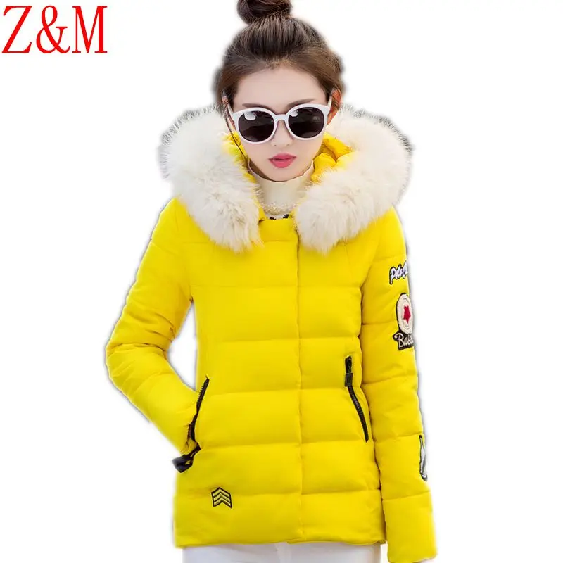 

2017 Rushed Zipper Broadcloth Solid Slim Full Ukraine Winter New Women Padded Collar Of The Jacket Women's Casual Thick Coat