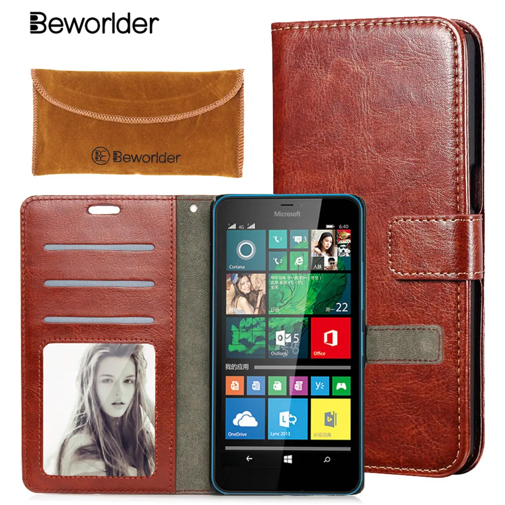 Beworld фото рамки бумажник из искусственной кожи чехол для microsoft Lumia Nokia Lumia 535 550 630 650 730 Nokia 640 950 Крышка - изображение