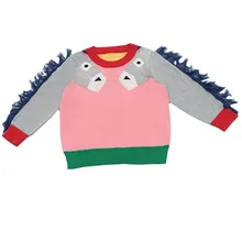 Модный Детский свитер для девочек; свитер с рисунком для маленьких детей; осенняя одежда для маленьких девочек; красивые свитера ручной работы
