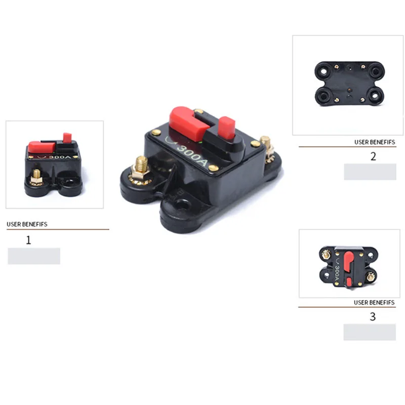 12 V-24 V DC 300A дома Водонепроницаемый автоматический выключатель сброс предохранитель инвертора автомобиля конвертирование аудио держатель предохранителя двойной автомат защити цепи