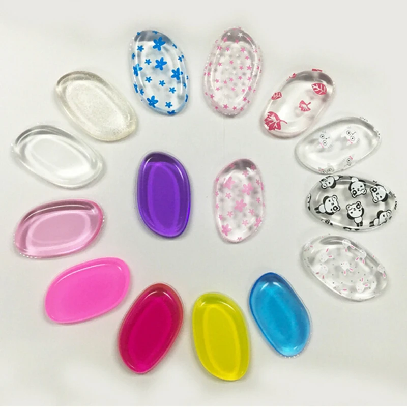 

Hot Selling 10pcs/lot Mix Colors Silispong Cosmetic Puff Jelly Powder Puff Face Foundation Makeup Tool No Powder Makeup Spong