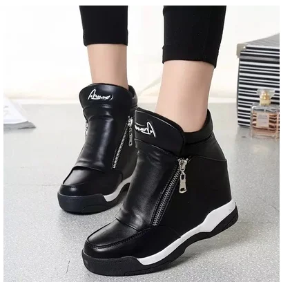 

Women's shoes 2019 new spring and autumn women's round head single increased women's shoes casual shoes shoes