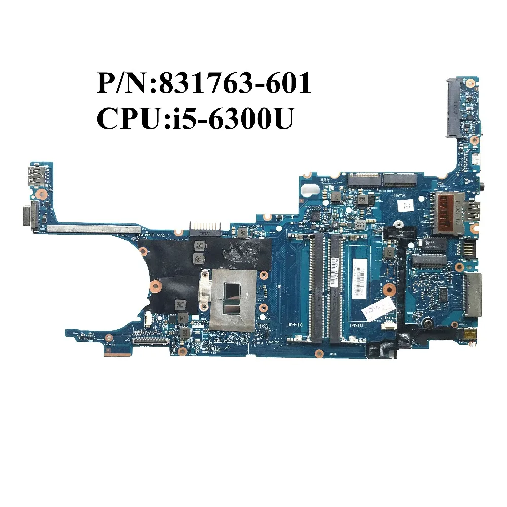 Отлично подходит для HP EliteBook 820 G3 Материнская плата ноутбука I5-6300U Процессор DDR4