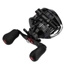 FDDL Правая или левая с катушкой, для приманки, литая Рыболовная катушка Магнитная и центробежная двойная тормозная LG-200 6+ 1 черная Рыболовная катушка