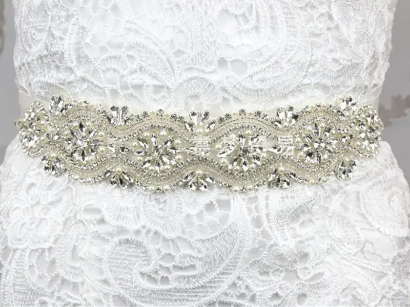 

Free shipping 2016 hot Wedding Luxury Elegant Women Crystal Rhinestones Sash Belt Wedding Bridal Sash Pearl Beading Handmade