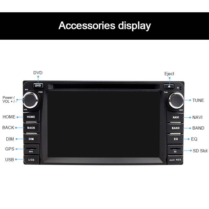Автомобильный dvd плеер Eunavi 2din для Toyota Hilux VIOS Old Camry Prado RAV4 2003 2008 gps навигация стерео