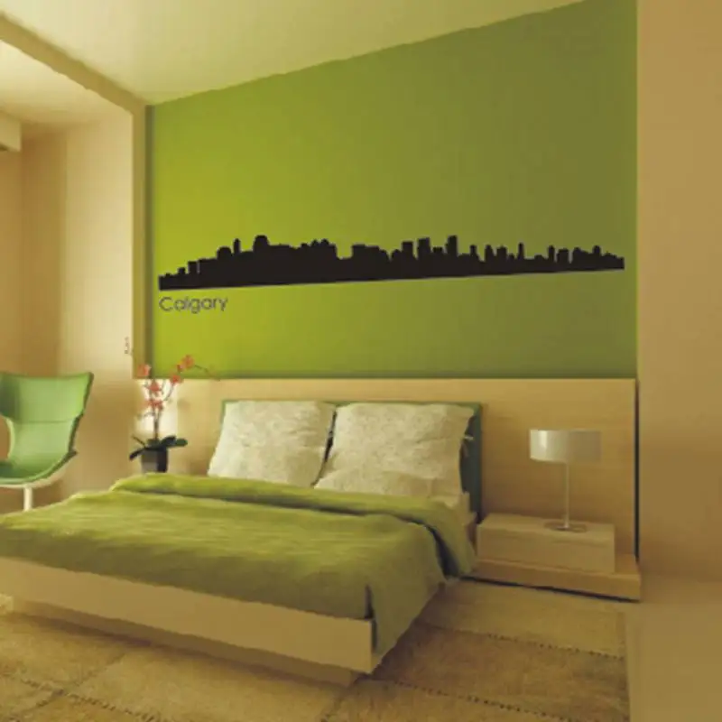 Calgary City Decal Landmark Skyline Wall Stickers Decals Poster Parede