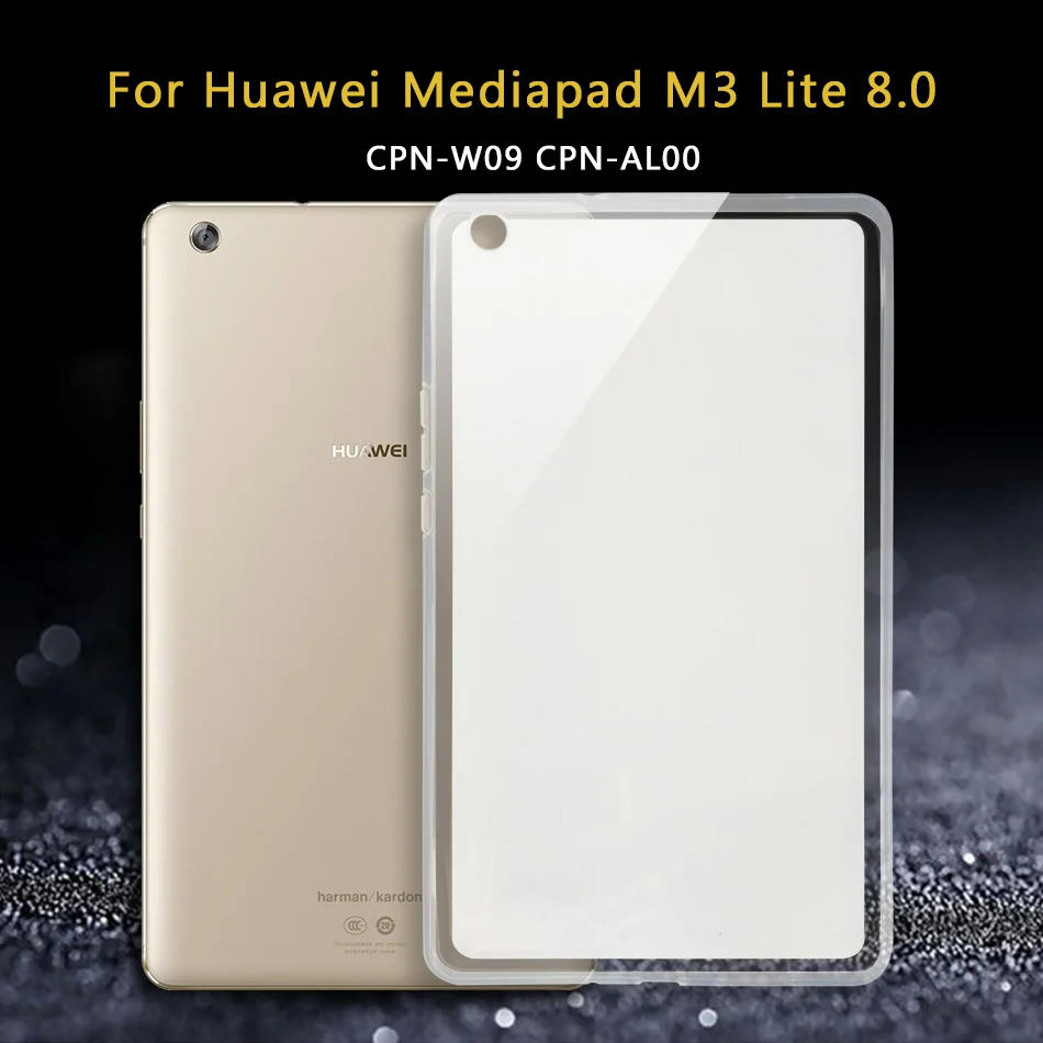 Планшетный чехол для huawei Mediapad T5 T3 10 8 7 T1 T2 Pro/Медиа Pad M5 M3 M2 Lite рro C5 8,0 8,4 10,0 10,1 10,8 Силиконовый чехол - Цвет: M3 Lite 8.0