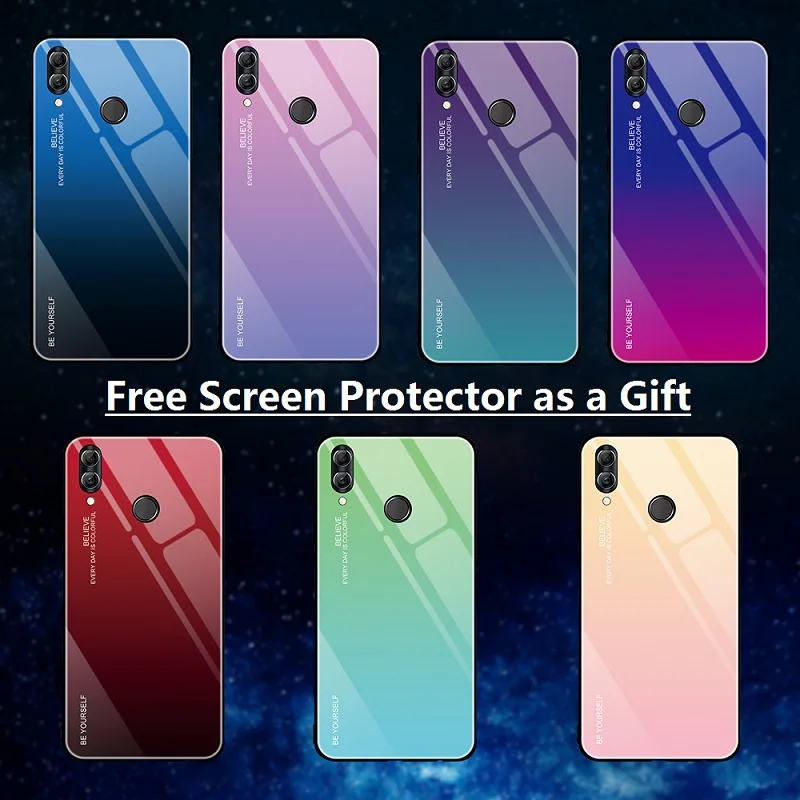Honor 10 9 Lite случае Стекло чехол для телефона Fundas huawei Защитный Shell Coque Капа |