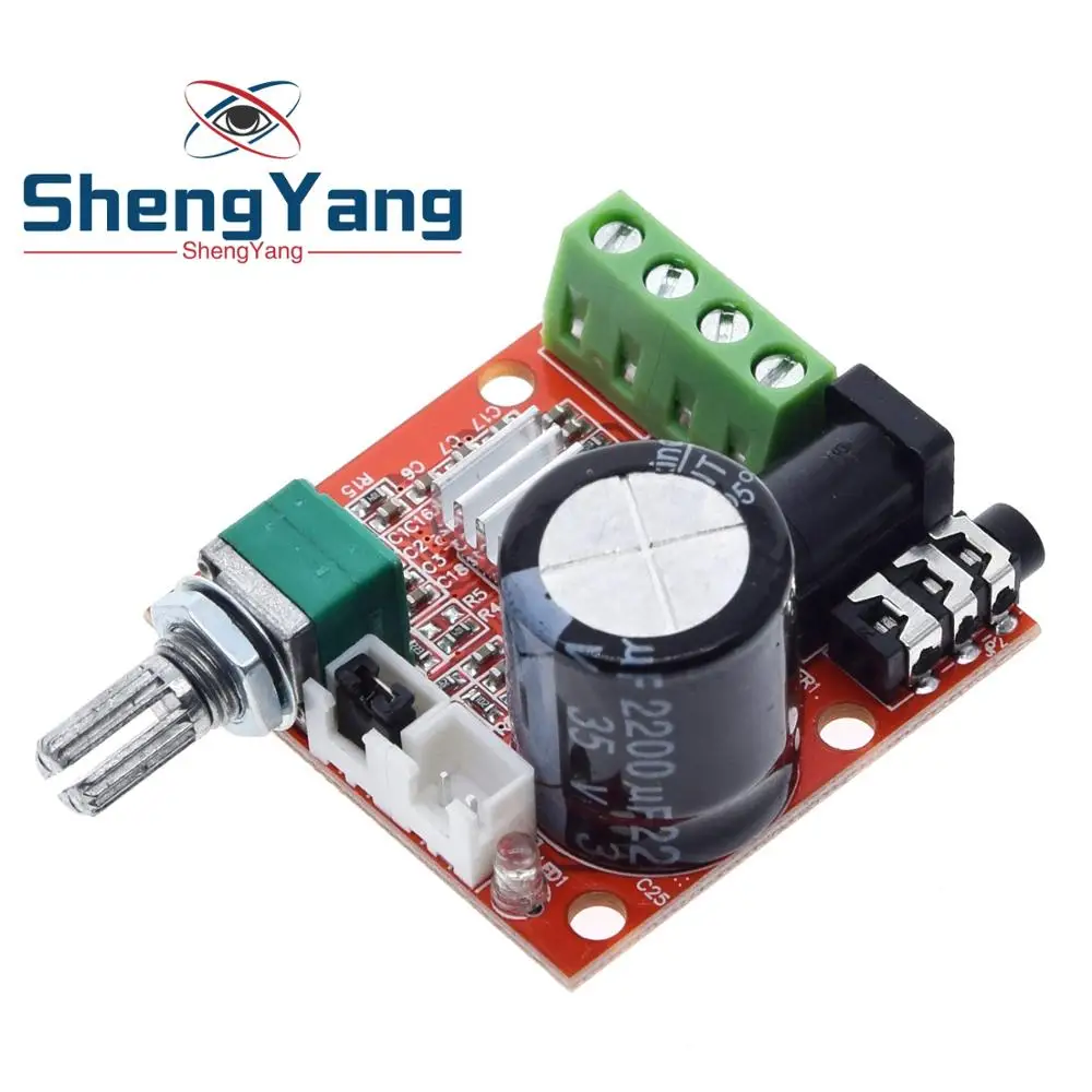 

ShengYang 12V Mini Hi-Fi PAM8610 Audio Stereo Amplifier Board 2X10W Dual Channel D Class Lowest Price