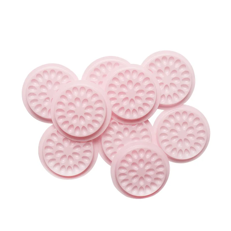 

50pcs Professional Flower Plate Glue Gasket Eyelash glue holder Adhesive Pallet Eyelash Extension glue pads stand for eyelash Ex