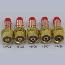 Расходные материалы для сварки аксессуары комплект 45V24 25 26 27 28 газовые линзы цанги тела подходят расходные материалы для дуговой сварки PTA SR DB WP 17 18 26, 5PK
