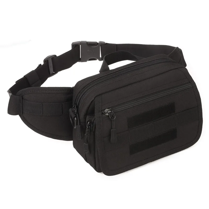 Мужская водонепроницаемая 1000D нейлоновая поясная сумка, набедренный пояс, сумка-мессенджер на плечо, сумочка, многофункциональная сумка - Цвет: Black