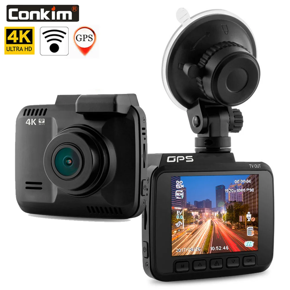 

Dash Cam Novatek 96660 Wifi Car Camera GPS Tracker 4K Ultra HD 2880*2160P Night Vision Car DVR 150 Degree Angle Lens