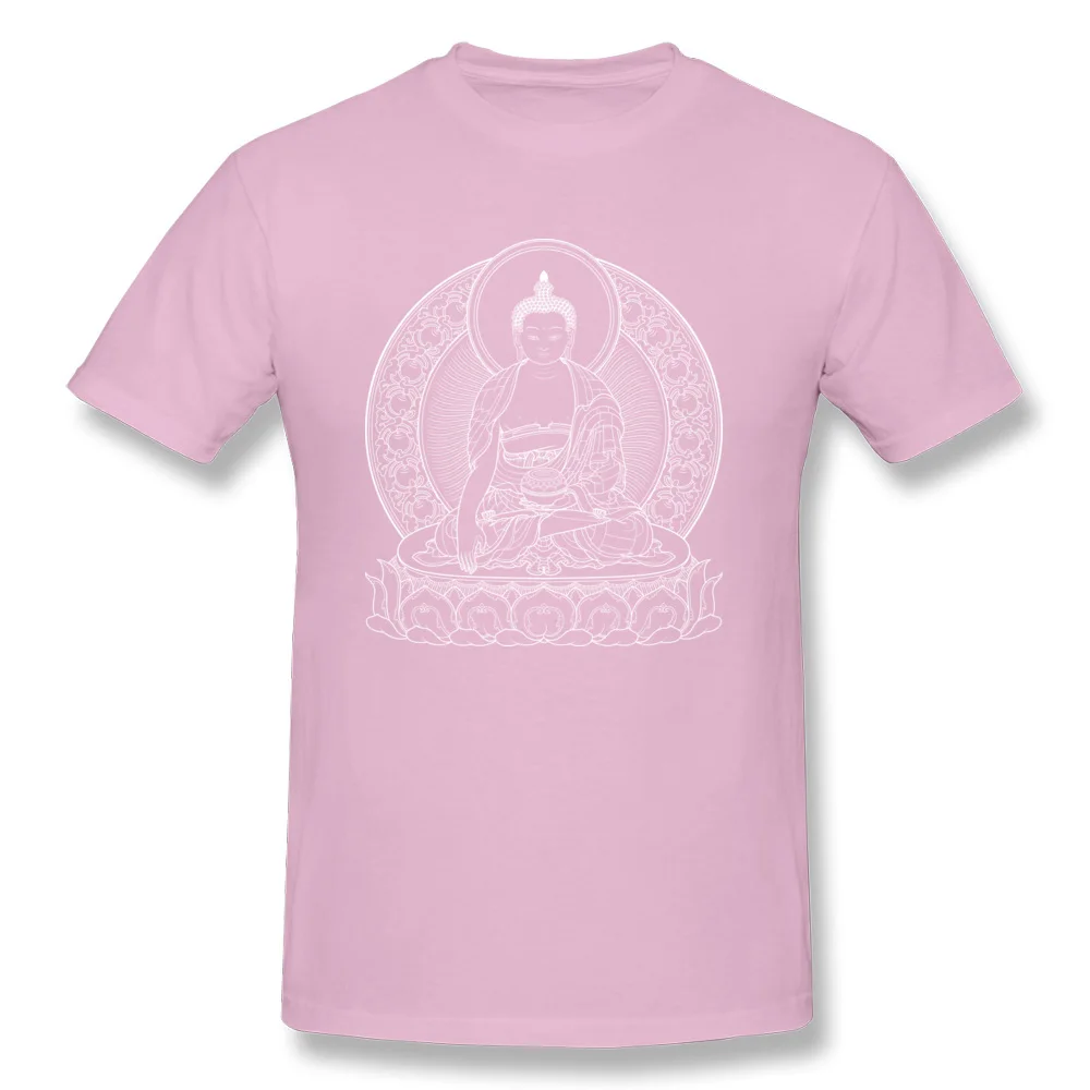 Casual BUDDHA OUTLINES Crew Neck T Shirt Mother Day Tops T Shirt Short Sleeve for Men Faddish Pure Cotton Simple Style T Shirts BUDDHA OUTLINES pink
