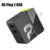 US 2 USB Black